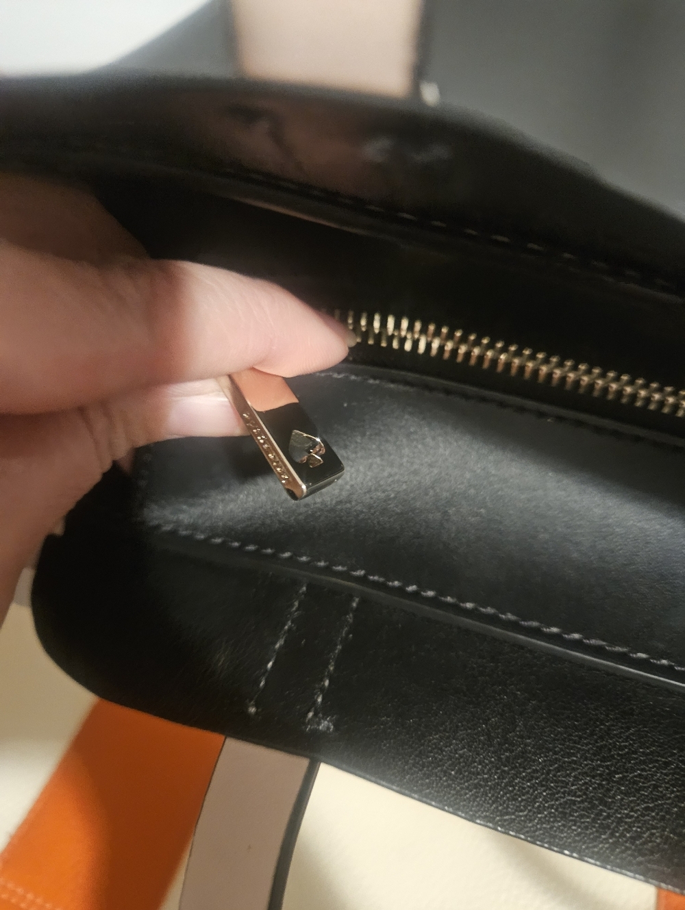 LIKE NEW!  ♠️ KATE SPADE Magnolia Street Black & Pink Double Pocket Tote Bag!! - Picture 7 of 7
